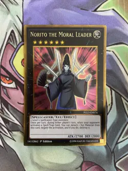 PGL3-EN074 Norito The Moral Leader Gold Rare 1st Edition NM Yugioh Card - Image 1