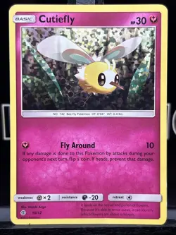 Cutiefly 10/12 McDonald's Confetti Holo Promo 2017 Pokemon Card TCG LP - Image 3