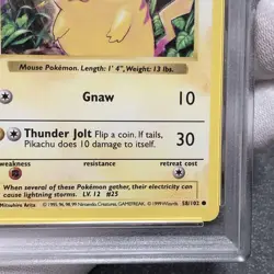 [PSA10] mc12 Pokemon Card English Version Pikachu Yellow Cheek Shadowless Psa10 - Image 5