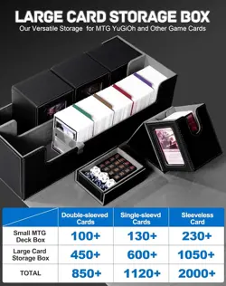 MTG Card Storage Box 5 in 1 with 4 Pcs Small Commander Deck Box, Large Card D... - Image 3