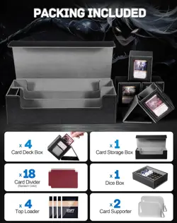 MTG Card Storage Box 5 in 1 with 4 Pcs Small Commander Deck Box, Large Card D... - Image 4