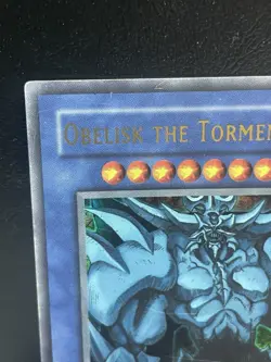 Obelisk the Tormentor GBI-002 Ultra Rare Egyptian God Card Heavy Play AE - Image 2
