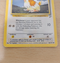 Pokemon Card: Pidgey 86/130 - Base Set 2 - Common (LP) - Image 3