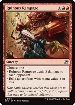 Ruinous Rampage 0158 ~ **Foil** NM MTG Edge of Eternities - Image 1