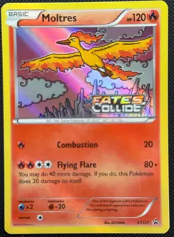 Pokemon Moltres XY127 Fates Collide Pre Release Stamped Black Star Promo - Image 1