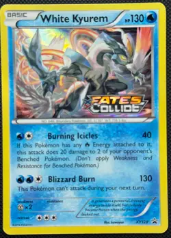 Pokemon White Kyurem XY128 Fates Collide Pre Release Stamped Black Star Promo - Image 1