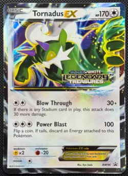 Pokemon Tornadus EX BW96 Legendary Treasures Prerelease Promo - Image 1