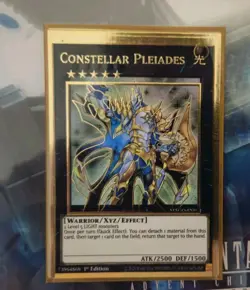 Yugioh Misprint Constellar Pleiades MAGO-EN031 MINT Gold Rare 1st Foil Shift - Image 1