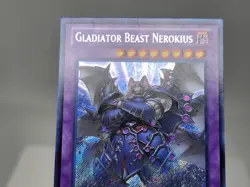 YuGiOh Gladiator Beast Nerokius PRIO-EN086 1st Edition Secret Rare LP - Image 2