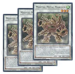 Yugioh Martial Metal Marcher x 3 - 1st Edition Rare NM - Plus Free Holo Card - Image 1
