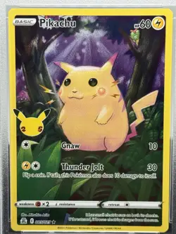2021 Pokemon Celebrations 25th Anniversary Full Art Pikachu 005/025 PSA 9 Mint - Image 2