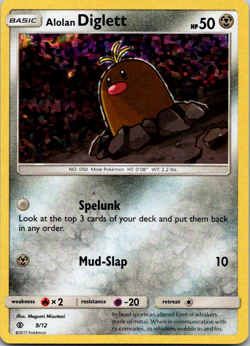 Pokemon TCG Alolan Diglett Confetti Holo 9/12 Mcdonald's Promos 2017 NM - Image 1