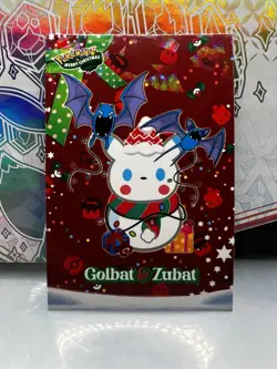 Golbat & Zubat Pokemon Database Christmas Set Cracked Ice Holo - Image 1
