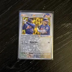 Pete Alonso Francisco Lindor New York Mets One Of One Holo Pokemon Baseball Card - Image 1