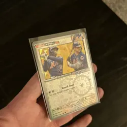 Pete Alonso Francisco Lindor New York Mets One Of One Holo Pokemon Baseball Card - Image 5