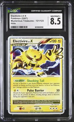 CGC 8.5 Electivire LV.X 2007 Mysterious Treasures 121/123 Holo Pokemon Card psa - Image 1