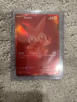 Red Victini 171/086 Black Bolt Pokemon Card Rare Pack Fresh Near Mint - Image 1