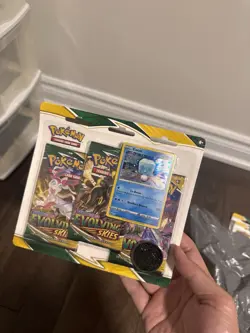 Pokemon Sword & Shield Evolving Skies 3 Pack Booster Blister -Eiscue New Sealed - Image 1