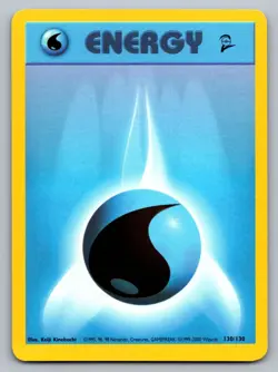 Pokemon TCG Base Set 2 Water Energy #130 - Image 1