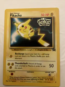 1999 Pokemon The First Movie Black Star Promo - PIKACHU - Card #4 - Image 1