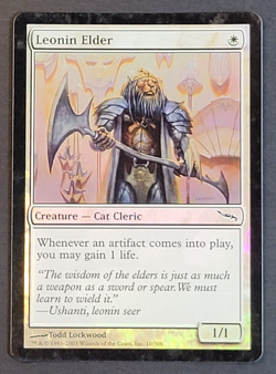 MTG - 1x Leonin Elder - Mirrodin - LP - Foil - White - Magic The Gathering 2003 - Image 1