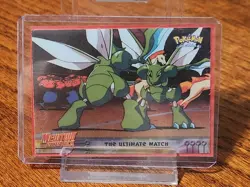 Pokemon Movie Topps Card The Ultimate Match HOLO FOIL 34 Scyther Mewtwo Strikes - Image 1