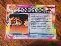 Pokemon Movie Topps Card The Ultimate Match HOLO FOIL 34 Scyther Mewtwo Strikes - Image 2