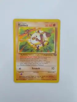 Pokemon Card: Mankey 55/64 - Jungle Set - Common (MP) - Image 1