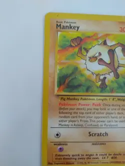Pokemon Card: Mankey 55/64 - Jungle Set - Common (MP) - Image 3