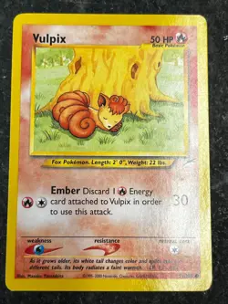 Vulpix 91/105 - Neo Destiny Vintage Pokemon TCG Card LP - Image 1