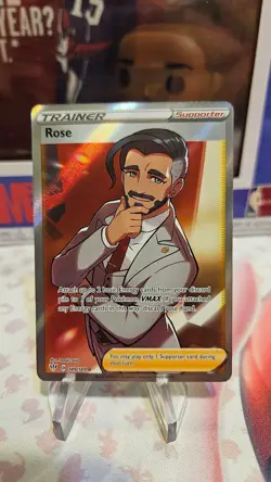 2020 Rose Trainer 189/189 Darkness Ablaze Full Art Pokemon Card - Image 1