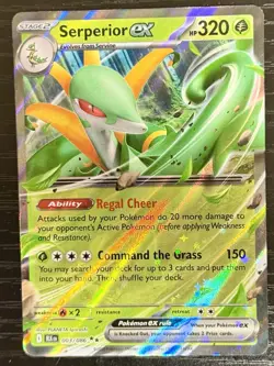 Serperior ex 003/086 BLK: Black Bolt Enlgish Pokemon Card NM - Image 1