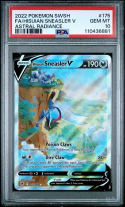 Hisuian Sneasler V PSA 10 175/189 Astral Radiance Ultra Rare Holo Card - Image 1