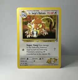 Lt. Surge's Raticate Gym Heros 51/132 Uncommon Non Holo 1999 NM Pokemon TCG Card - Image 1