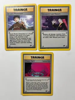 Pokemon Card Lot - Brock's Giovanni's Chaos Gym - 101 102 105/132 Gym Challenge - Image 1