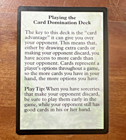 MTG {Card Domination Strategy Card Version 2} - Portal Card # T4 - Image 1