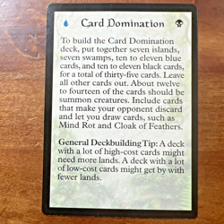 MTG {Card Domination Strategy Card Version 2} - Portal Card # T4 - Image 2