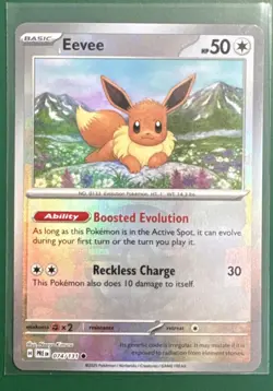 Eevee 074/131 SV Prismatic Evolutions Poke Ball Reverse Holo Pokemon Card - NM - Image 1