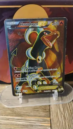HOUNDOOM EX BREAKthrough POKEMON Full-Art Holo 2015 Trading Card 153/162 - Image 1