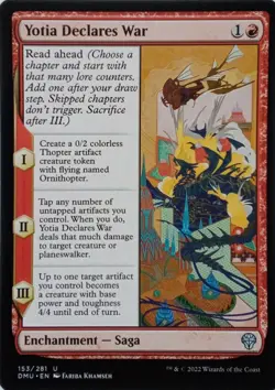 153/281 YOTIA DECLARES WAR UNCOMMON DOMINARIA UNITED MTG CARD - Image 1