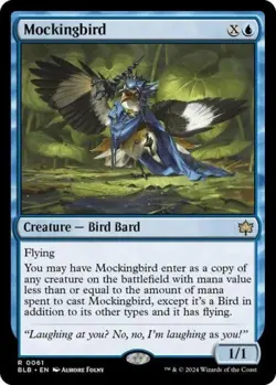 MTG English Mockingbird NM Foil Bloomburrow - Image 1
