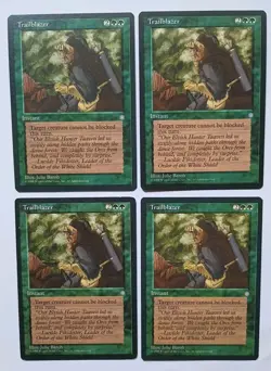 Magic the Gathering MTG Ice Age TRAILBLAZER X 4 ( 3 LP/EX & 1 MP) Rare 1995! - Image 1