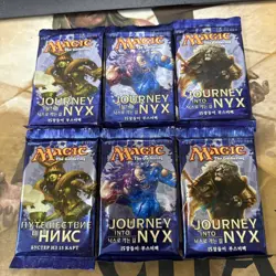 [Factory Sealed] MTG Korean, Journey Into Nyx, 6 x booster packs Art Set - Image 1