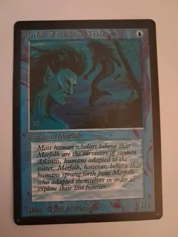Merfolk of the Pearl Trident NM Beta MTG Magic the Gathering - Image 1