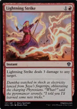 137/281 LIGHTNING STRIKE UNCOMMON DOMINARIA UNITED MTG CARD - Image 1