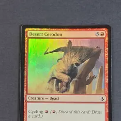MTG - 1x Desert Cerodon - Amonkhet - NM - Foil - Red - Magic The Gathering CCG - Image 5