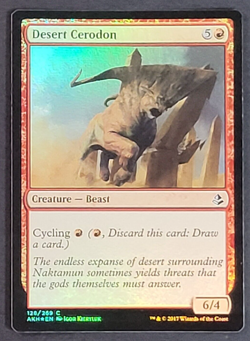 MTG - 1x Desert Cerodon - Amonkhet - NM - Foil - Red - Magic The Gathering CCG - Image 1