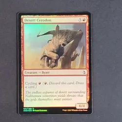 MTG - 1x Desert Cerodon - Amonkhet - NM - Foil - Red - Magic The Gathering CCG - Image 2