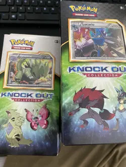 Pokemon KnockOut Collection Tyranitar & Lucario 2017 Bundle - 12 Boxes, 24 packs - Image 1