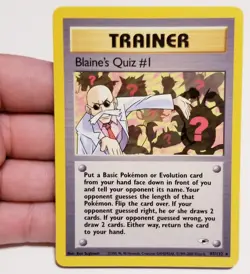 TCG POKEMON BLAINE'S QUIZ #1 97/132 ☆ RARE GYM HEROES VINTAGE NM - Image 1